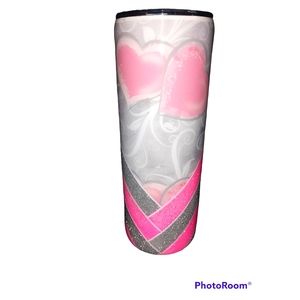 Herringbone pattern epoxy tumber.  20 oz skinny.